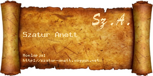 Szatur Anett névjegykártya